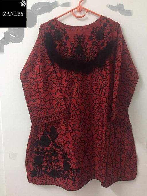 Red Sleek Upper Kurta